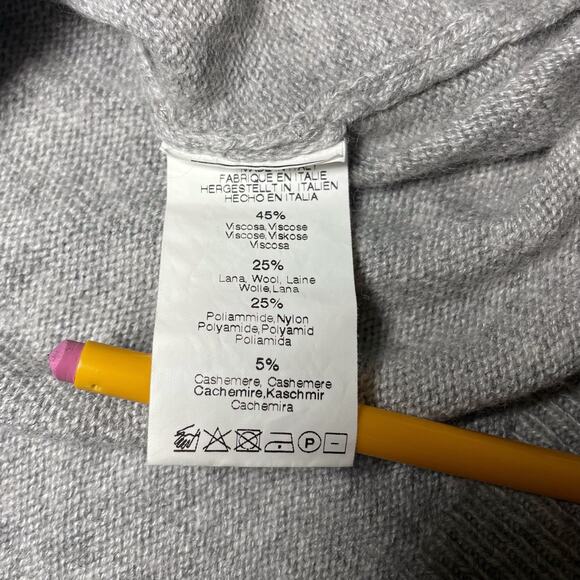 Brandy Melville Crewneck Wool Blend Sweater Horizontal Stripes Gray & Black - Picture 3 of 10